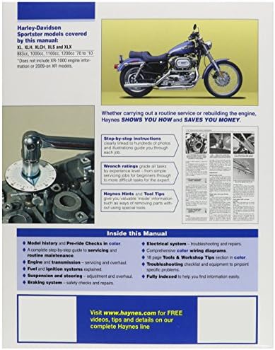 1970-2013 Harley Davidson Sportster XL 883 1200 Haynes Manual 2534