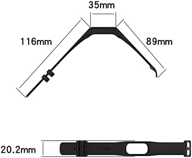 Huabao relógio Strap compatível com Garmin Vivosmart 5, Banda de substituição de pulseira de silicone