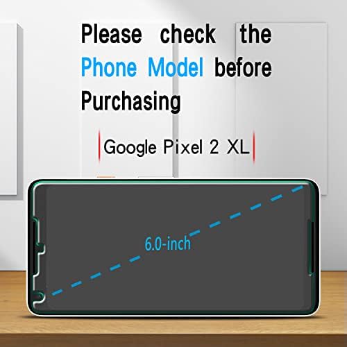 Slanku [3 pacote projetado para o Google Pixel 2 XL Protetor de tela de vidro temperado, filme de