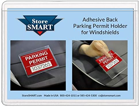 STORESMART - Suporte de licença de estacionamento para pára -brisas - adesivo - 3 -Pack - PSR -park -1045L -3