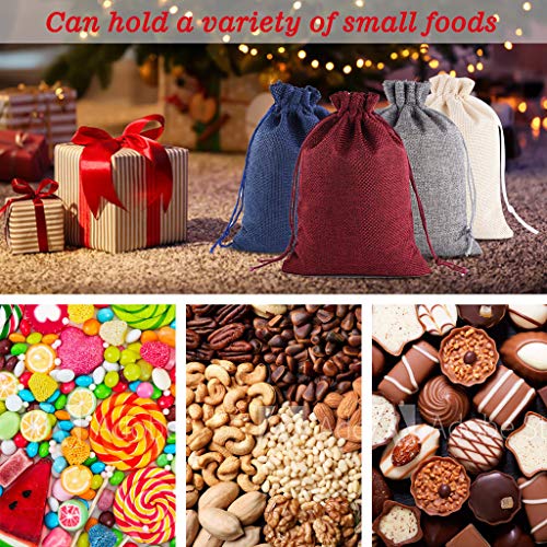 1-24 bolsa de linho de algodão presente advento doces calendário de natal pacote de pacote de