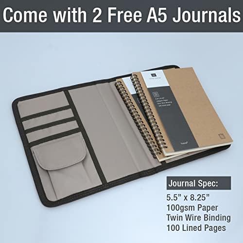 TINTRIS Journal Cober para 5 x 8 A5 Moleskine Leuchtturm Notebooks Planners Sketchbooks Pads legais com banda