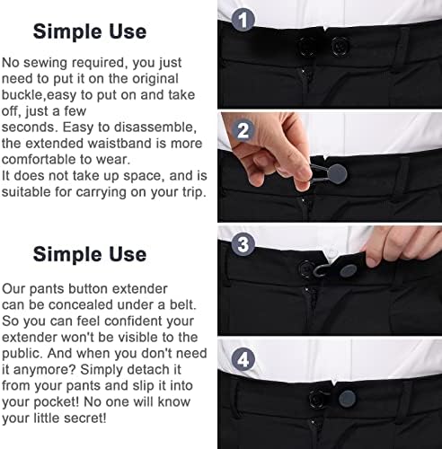 22PCS Button Extender para calças, calças destacáveis ​​Extender a cintura flexível Cintura ajustável Extender.