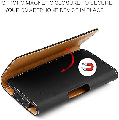 Capa de quadril de telefone celular preto vertical com clipe de correia para Nokia 5.4, C3, 5.3,