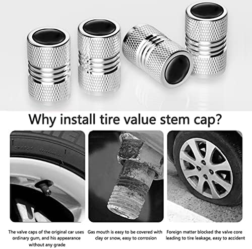 4pcs Válvula de pneu Caps de haste Fit para a maioria dos acessórios de carro.