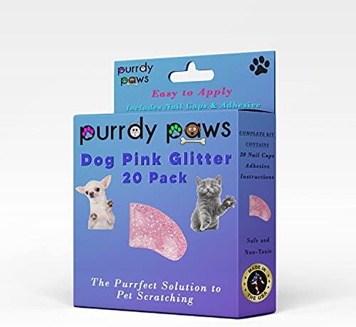 Capas de unhas macias para garras de cachorro Glitter rosa xxl
