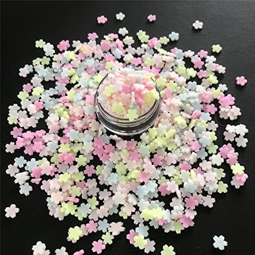 50g /pack mistura cores flores de cereja fatias de suprimentos polímero de argila macia decoração diy