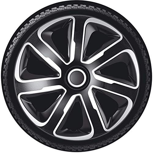 Capas de roda definidas no estilo automático Livorno-Local de carbono de prata/preto de 16 polegadas