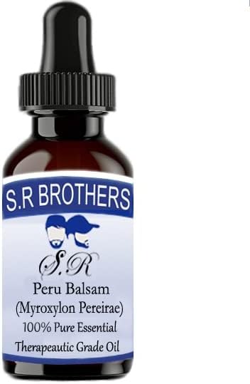 S.R Irmãos Peru Balsam Puro e Natural Teleapeautic Grade Essential Oil com conta -gotas 100ml
