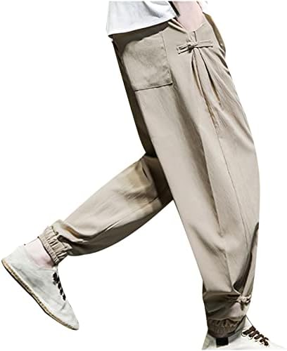 Calça de harém de cintura elástica masculina jogador de moletom de moletom de hip hop