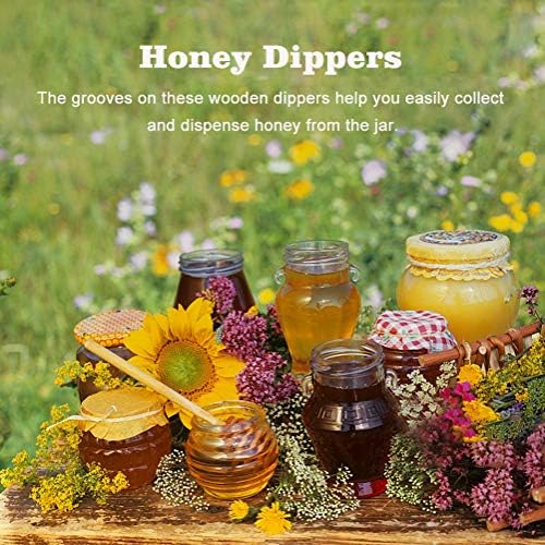 FDIT 50pcs/conjunto doméstico de madeira portátil mini jam honey calça jar dispensando coleta
