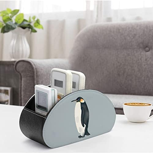 Caixa de armazenamento de controle remoto de pinguim fofo Penguin PU Caixa de mesa de desktop de tits remotos