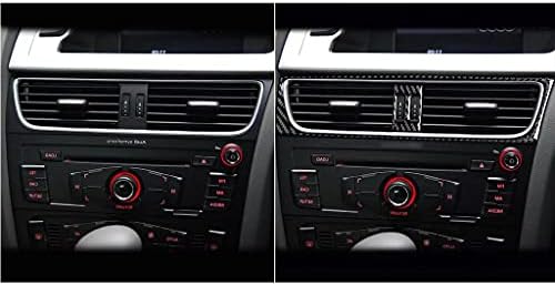 Dire para Audi A4 B8 A5 Q5 2008-2017 Peças automáticas Black Carbon Fiber de duas peças Armazenamento de