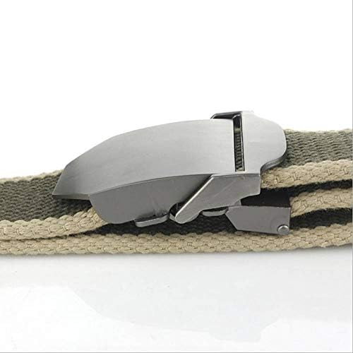 Cinturón de Lona -Cinturón de Lona de Camuflaje En Blanco Hebilla de Aleación Sólida Cinturones