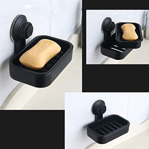 Zerodeko pia bandeja de sucção sabonete rack de sabonete: portador de sabonete preto portador