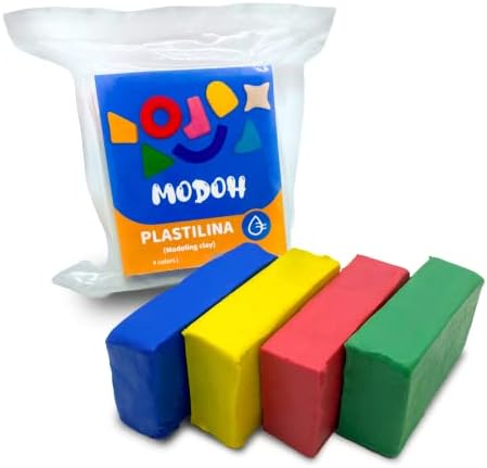 Modoh Plasticine Oil Modeling Clay, 2 libras, não endurecedor, duradouro, não-tóxico e sem assar