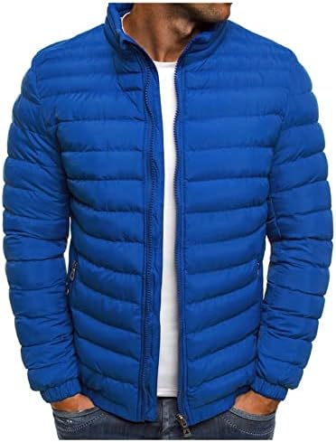 Casaco masculino ADSSDQ, casacos de inverno Man Plus Size Fashion Camping de manga comprida Zip Jaqueta sólida