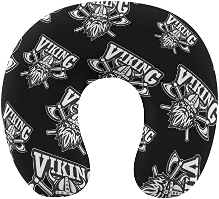 Viking Pirate Travel Neck travesseiro macio em forma de U travesseiro lavável travesseiro lavável para