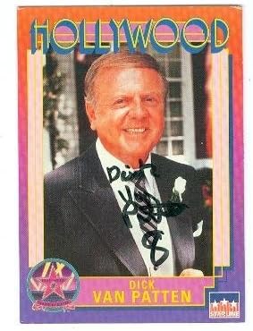Dick van Patten assinou cartão de negociação 1991 Hollywood Walk of Fame 34 Marker - TV Trading Cards