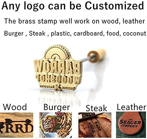 Logotipo personalizado Branding de madeira Ferro, selo de ferro da marca de couro durável, Presente de Ferro/Casamento