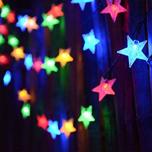 Luzes solares de corda solar Abkshine, luzes de Natal ao ar livre multicoloras, luzes decorativas de energia