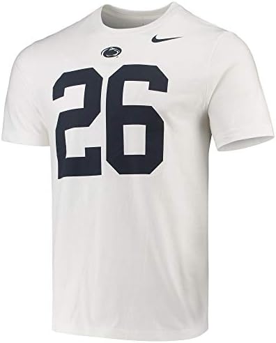 Nike Saquon Barkley Penn State Nittany Lions Nome da faculdade e camiseta numérica - branco