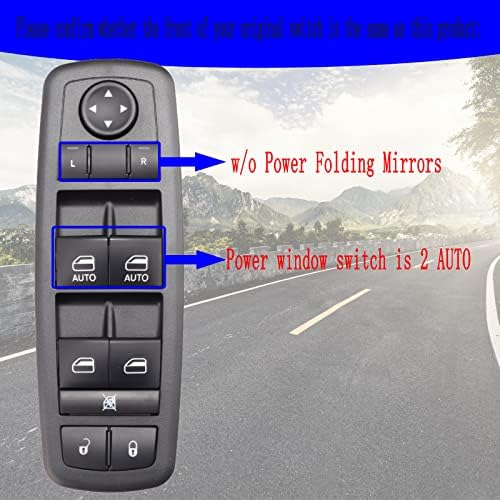 SHERXIBO Power Window Switch Compatível com 2014-17 Jeep Cherokee Substitua para: 68141894AA