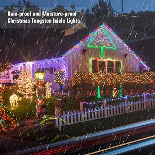 Luzes de Natal incandescentes de 300 contagens + 300 contagem de luzes de Natal multicoloras de