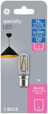 Iluminação GE 93129023 Lâmpada LED, Limpar, Projeto de Filamento, 3 watts, 350 lúmens - Quantidade 1