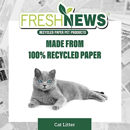 Papel reciclado de notícias frescas, maca de gato de pellet original, 25 libras
