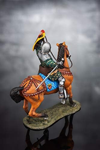 Ronin Miniaturas Cavalaria Medieval Cavaleiro Com Infantaria Ax Painteado Tin Metal Metal 54mM Figuras