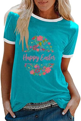 Feliz Camisas da Páscoa para Mulheres Camisa de Easter Wreath Camise