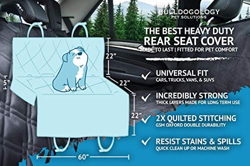 Bulldogology Cog Capat Capa de banco impermeável Banco pesado Dog Hammock Backseat Protector De cabelos para