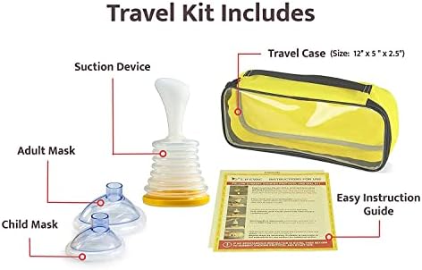 Lifevac Blue Travel Kit - Dispositivo de resgate de asfixia, Kit de primeiros socorros de resgate de sucção