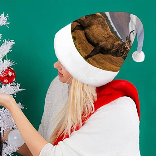 Chapéu de Natal de Bucks escocês Hat de Papai Noel Hats de Natal Funny Hats Hats para Mulheres/Homens