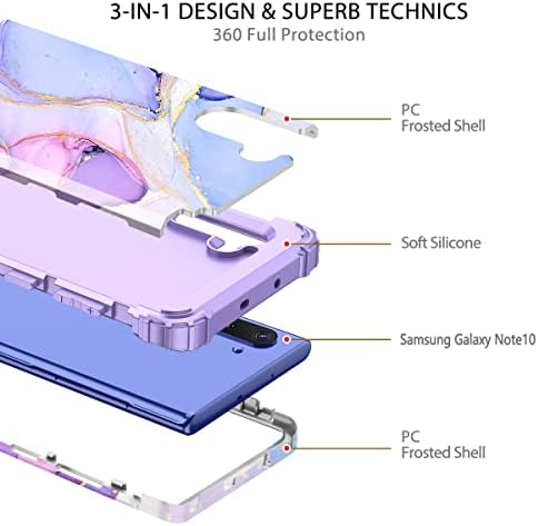 Hekodonk para Samsung Galaxy Note 10 Caixa, Proteção de choque pesado Proteção à prova de choque Hard