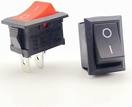 Chave de balancim 1/5 pcs mini switch de balancim kcd1, liga/desligado, equipamento elétrico, 2pin, 2