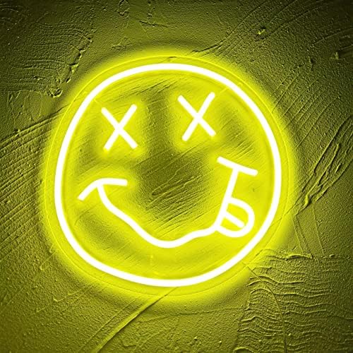 Smiley Face Neon Sign para Decoração da sala Amarelo Smiley Face Neon Lights Para Decoração de