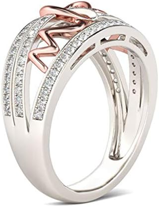 Homens legais anéis de amor conjunto de dia anel de moda de mãe jóias de joias perfuradas strass elegantes