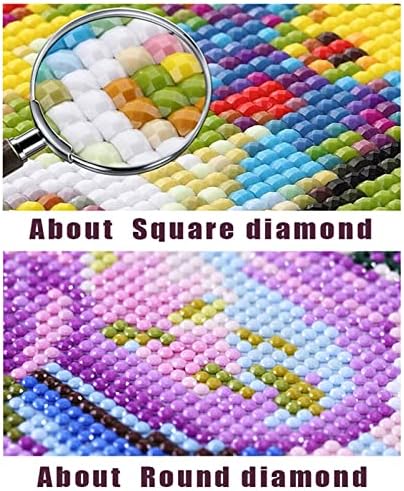 Pintura de diamante grande qualquer árvore por kits de números, DIY 5D Diamond Diamond Square Praça Full Drill