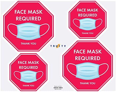 Máscara facial de confiança e de confiança reutilizável sinais necessários