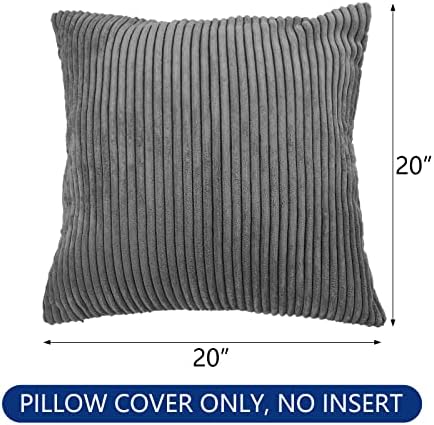 Capas de travesseiro de arremesso Qidordour, 20x20 polegadas, embalagem de 2 travesseiros de sofá, almofada
