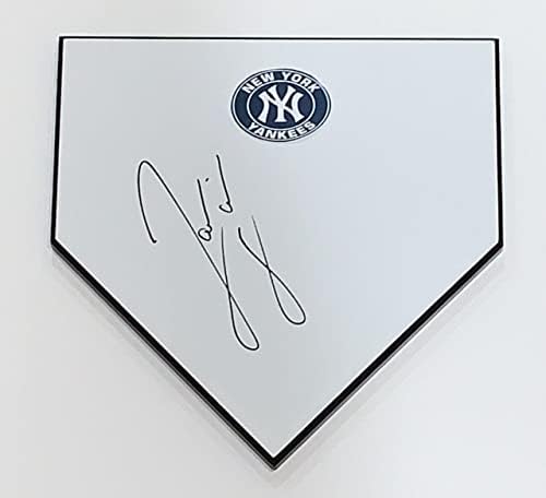 Jameson Taillon assinou a placa em casa New York Yankees autografada - MLB Game usou Bases