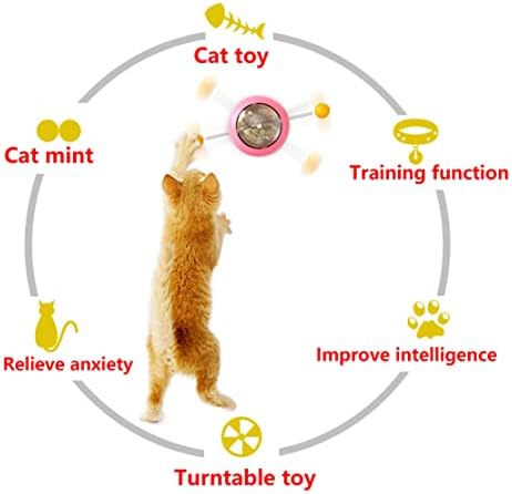 Clvpai Pet Supplies Rotary Toy Toy Rotaria Table interativa Cat Stick Spring Spring Stick Cat Mint Toy