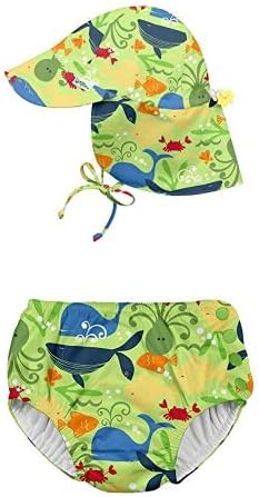 Eu jogo. Por brotos verdes Snap Snap Reutilable Swimsuit fralper and Flap Sun Protection Hat