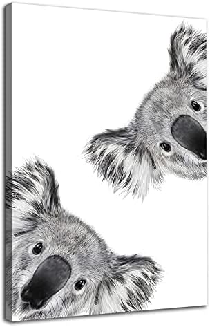 Koala Canvas Arte da parede de parede imagens Koala para berçário Cute Koala Poster Printuras de animais fofas