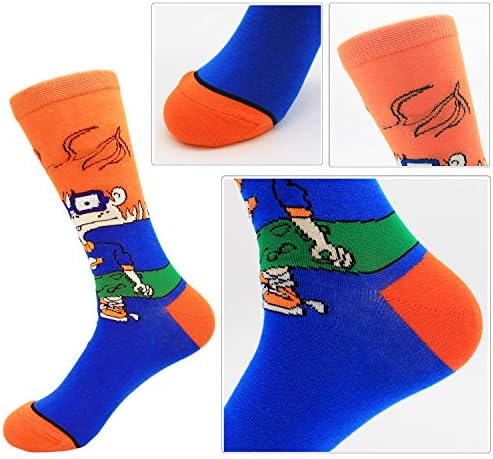 Bycikool desenho animado engraçado meias homens mulheres unissex eliza donnie funky colorida novidade