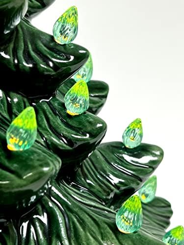 NACIONAL ARTCHATCH® Medium Twist Twist Ceramic Christmas Tree Lights - Verde