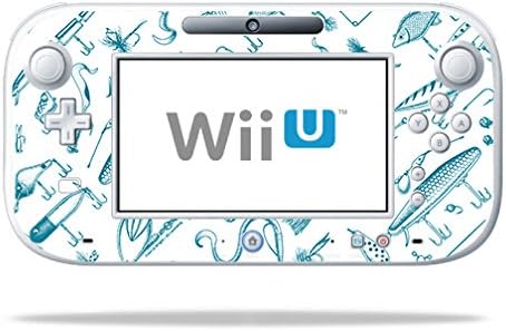 MightySkins Skin Compatível com Nintendo Wii U GamePad Controller - Lures Teal | Tampa protetora,