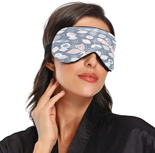Xiua Elegante Butterfly Sleeping Eyes Máscara com alça ajustável, Blackout respirável Confortável máscara para